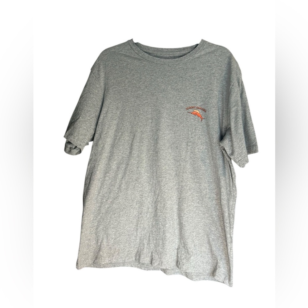 Tommy Bahama Gray Graphic T-Shirt Relaxed Casual Logo Tee Men’s Large NWOT